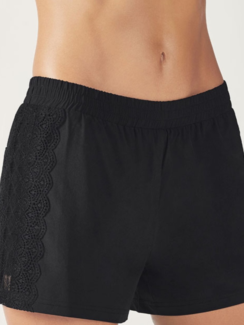 Fabletics Lace-Trim Cynthia Shorts - Black